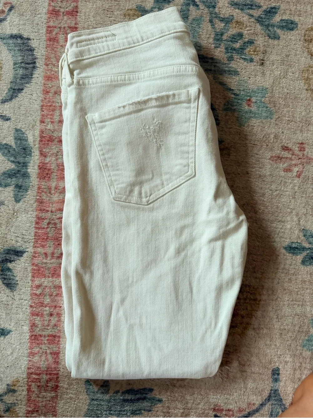 Citizens Of Humanity Off-White Distressed Skinny Jeans